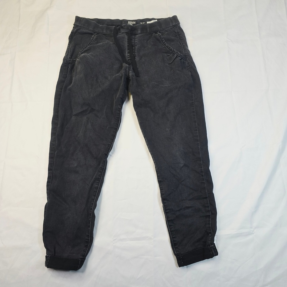Denizen Levi's Women Medium Black Denim Low-Rise Jogger Pants Cuffed D09